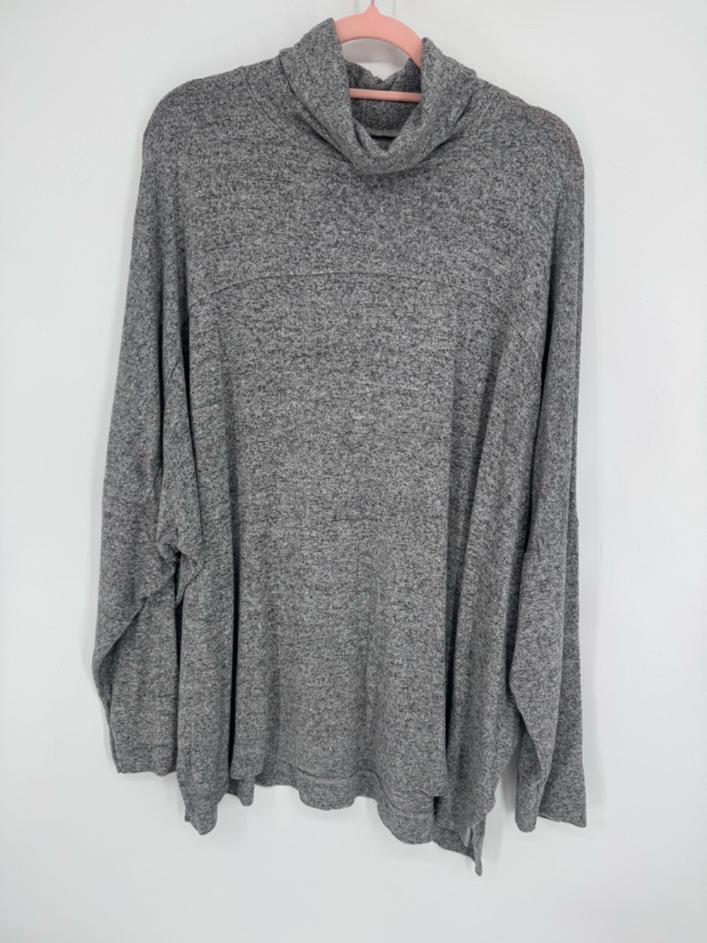 Aerie Heather Gray Knit Cowl Neck Lightweight Neutral Sweater Plus Size XXL
